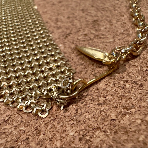 Amazing Vintage Whiting & Davis Co. Gold Mesh Scarf Collar Necklace/ Statement - Picture 10 of 14